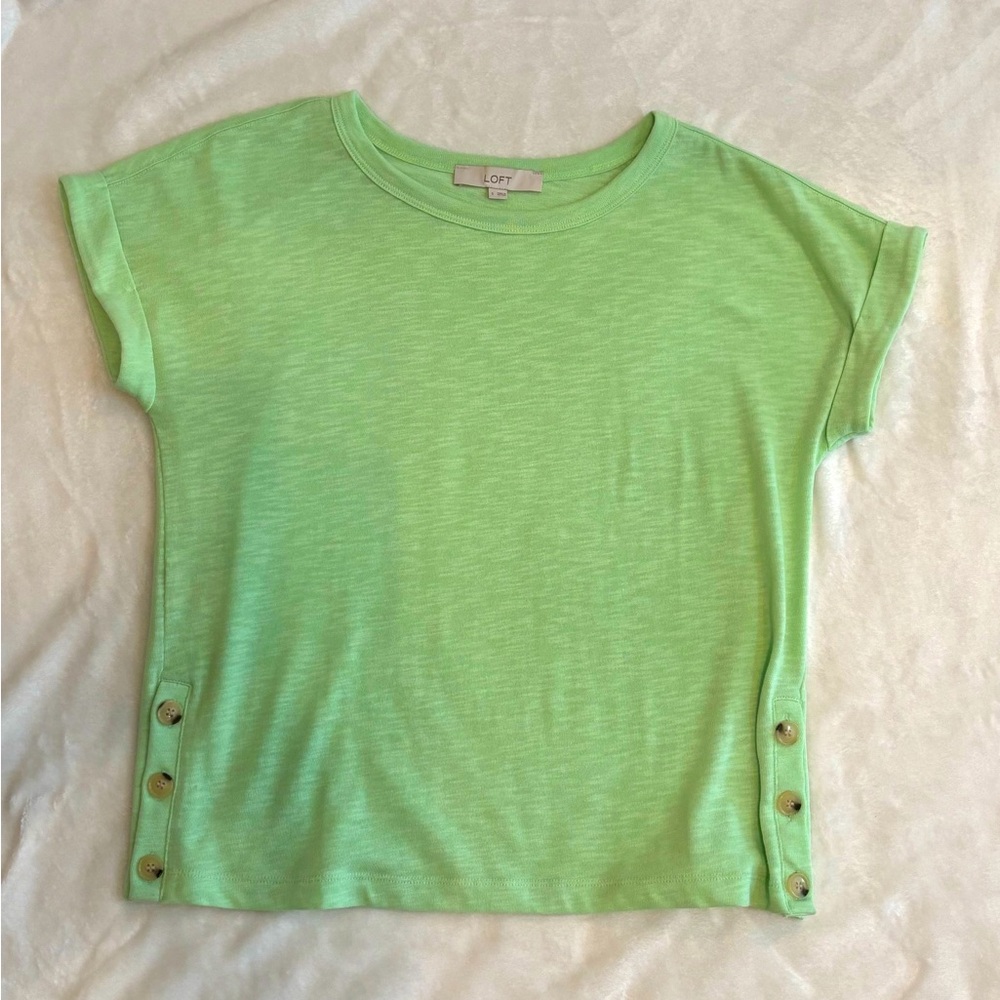 Loft Green Casual top with button details